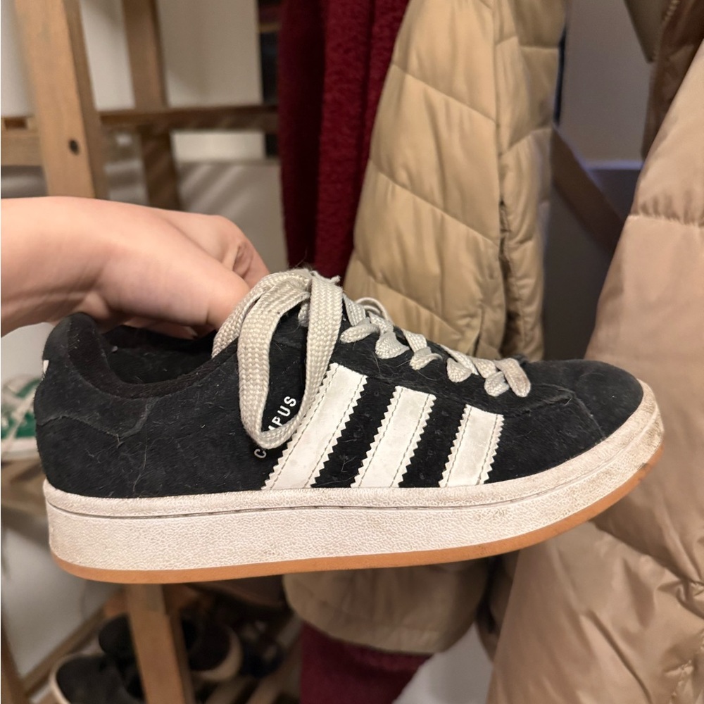 Adidas Black and Cream Casual Shoes